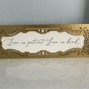 Love is patient sign